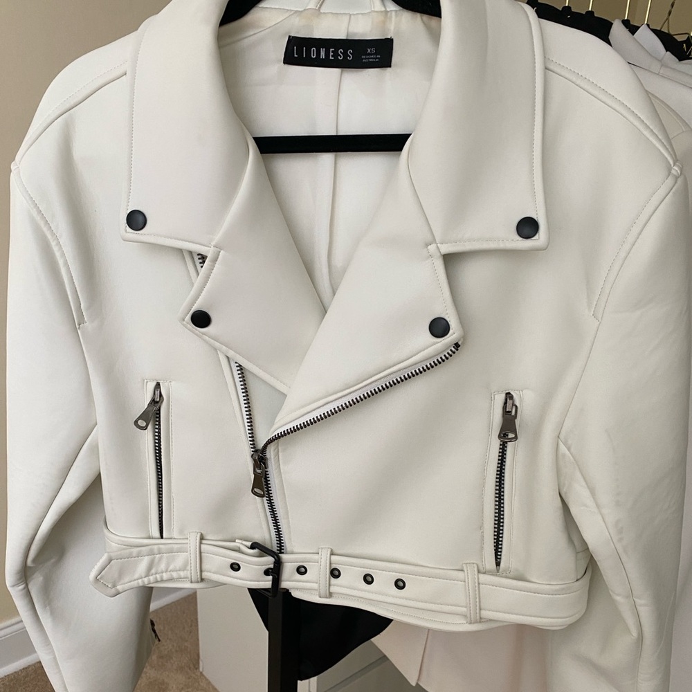 Lioness Staten Island Leather Jacket, size XS